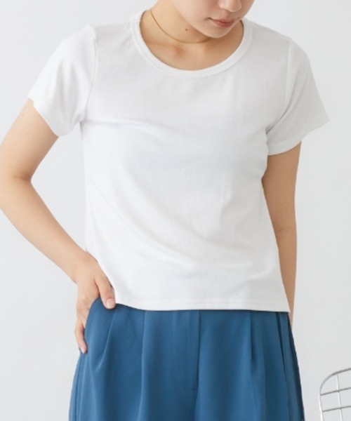 mebole(メボレ)の「バックVオープンTシャツ(Tシャツ/カットソー・レディース・ブルー/オレンジ/グリーン/ホワイト・FREE)」の6枚目の写真
