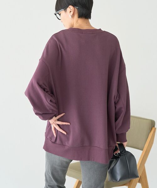 BMロゴクラックプリントトレーナー　Mサイズ セール】カレッジロゴクラックプリント裏毛プルオーバー（スウェット