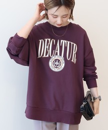 AMERICAN HOLIC | カレッジロゴクラックプリント裏毛プルオーバー(スウェット)