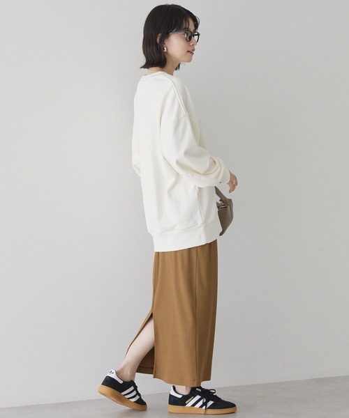 AMERICAN HOLIC（アメリカンホリック）の「カレッジロゴクラックプリント裏毛プルオーバー（スウェット・レディース・オフホワイト/杢グレー/チャコールグレー/ブラウン/ネイビー・FREE）」の9枚目の写真