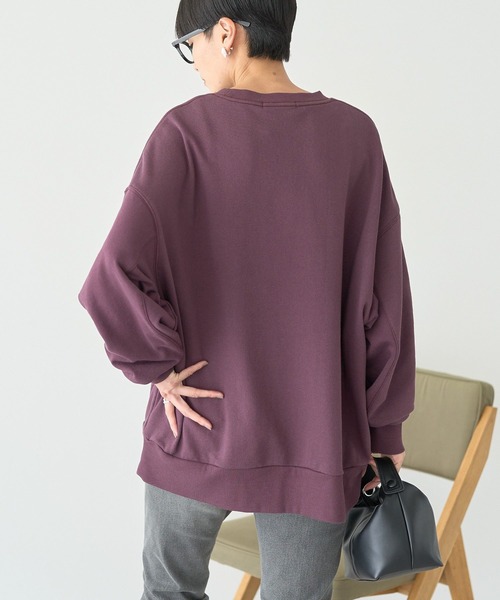 AMERICAN HOLIC（アメリカンホリック）の「カレッジロゴクラックプリント裏毛プルオーバー（スウェット・レディース・オフホワイト/杢グレー/チャコールグレー/ブラウン/ネイビー・FREE）」の13枚目の写真