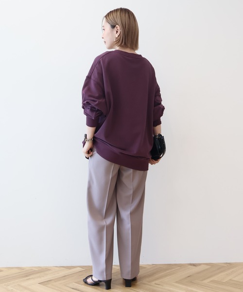 カレッジロゴクラックプリント裏毛プルオーバー（スウェット