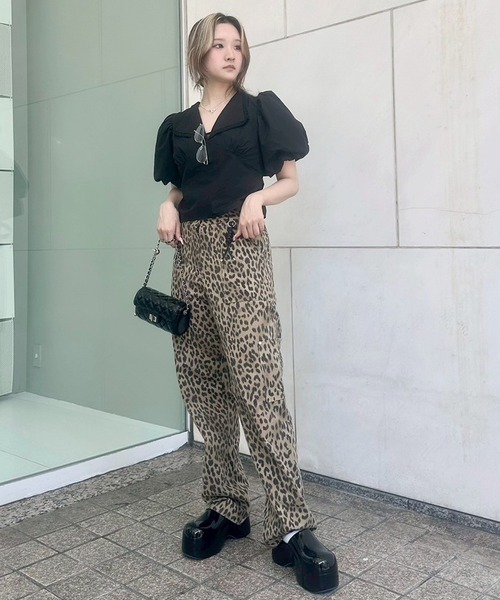 Narcissus（ナルシス）の「レオパード柄ストレートデニムパンツ（デニムパンツ・レディース・レオパード・FREE）」の17枚目の写真