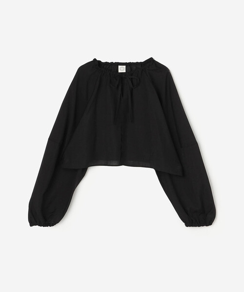 ORCIVAL(オーシバル)の「ORCIVAL | シアー ショートボレロシャツ WOMEN(シャツ/ブラウス・レディース・ブラック/ベージュ・1)」の2枚目の写真