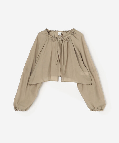 ORCIVAL(オーシバル)の「ORCIVAL | シアー ショートボレロシャツ WOMEN(シャツ/ブラウス・レディース・ブラック/ベージュ・1)」の3枚目の写真