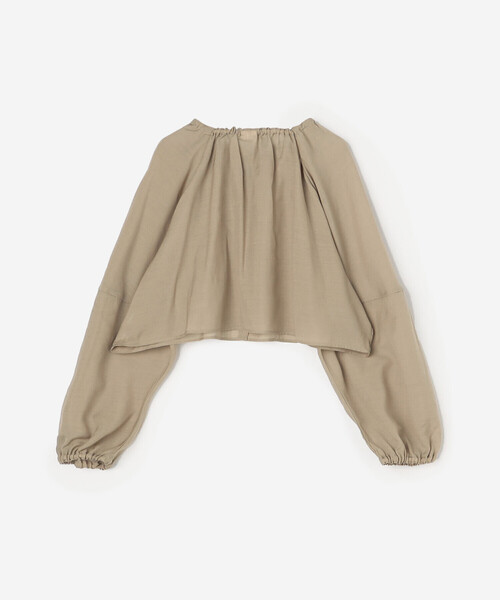 ORCIVAL(オーシバル)の「ORCIVAL | シアー ショートボレロシャツ WOMEN(シャツ/ブラウス・レディース・ブラック/ベージュ・1)」の4枚目の写真