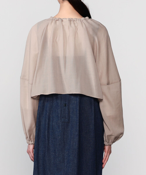 ORCIVAL(オーシバル)の「ORCIVAL | シアー ショートボレロシャツ WOMEN(シャツ/ブラウス・レディース・ブラック/ベージュ・1)」の10枚目の写真