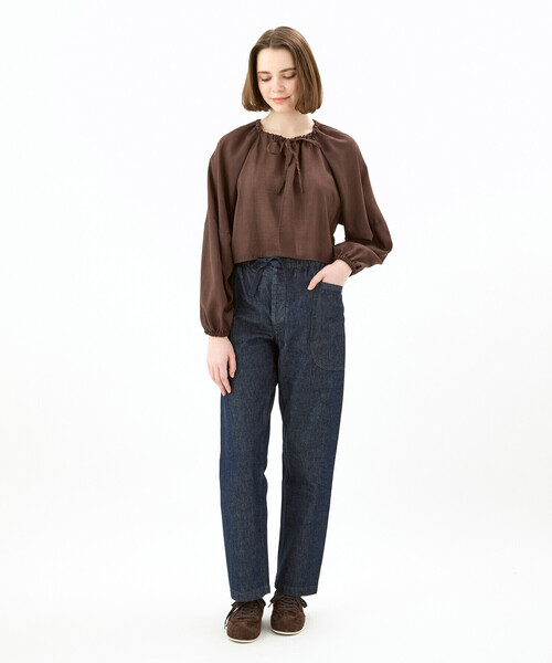 ORCIVAL(オーシバル)の「ORCIVAL | シアー ショートボレロシャツ WOMEN(シャツ/ブラウス・レディース・ブラック/ベージュ・1)」の12枚目の写真