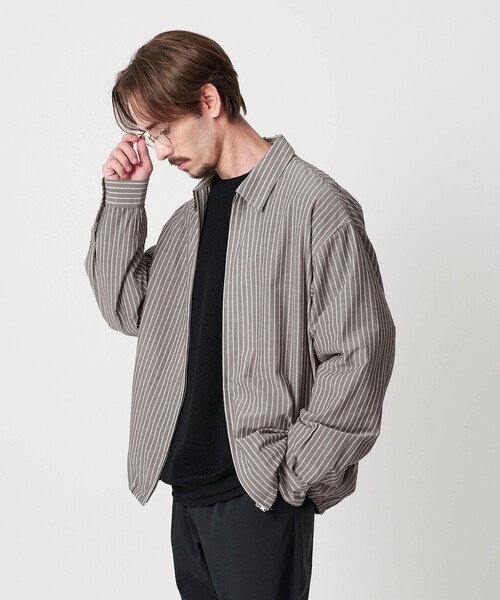 BEAUTY&YOUTH UNITED ARROWS（ビューティーアンドユースユナイテッドアローズ）の「ボイル シアー ジップ シャツ（シャツ/ブラウス・メンズ・コバルトブルー/ダークグレー・XL/M/S/L）」の4枚目の写真