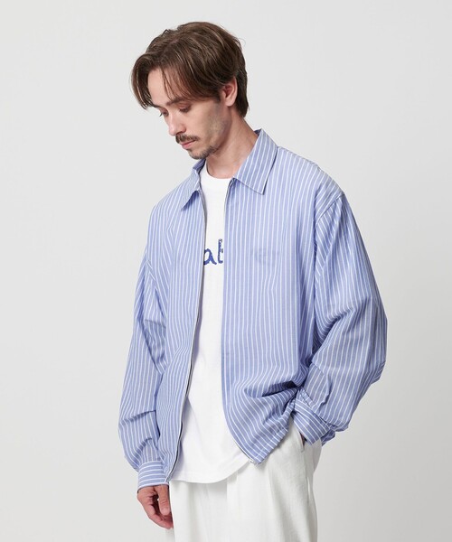 BEAUTY&YOUTH UNITED ARROWS（ビューティーアンドユースユナイテッドアローズ）の「ボイル シアー ジップ シャツ（シャツ/ブラウス・メンズ・コバルトブルー/ダークグレー・XL/M/S/L）」の7枚目の写真