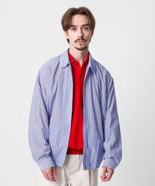 BEAUTY&YOUTH UNITED ARROWS（ビューティーアンドユースユナイテッドアローズ）の「ボイル シアー ジップ シャツ（シャツ/ブラウス・メンズ・コバルトブルー/ダークグレー・XL/M/S/L）」の9枚目の写真