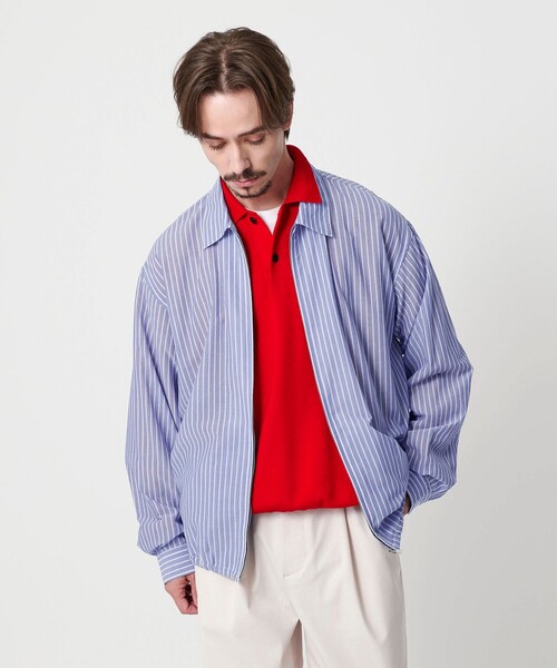 BEAUTY&YOUTH UNITED ARROWS（ビューティーアンドユースユナイテッドアローズ）の「ボイル シアー ジップ シャツ（シャツ/ブラウス・メンズ・コバルトブルー/ダークグレー・XL/M/S/L）」の10枚目の写真