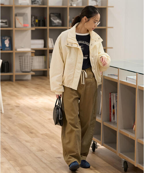 FREE'S MART（フリーズマート）の「◆モンスターショートブルゾン（ブルゾン・レディース・ホワイト/ブラック・SMALL/MEDIUM）」の4枚目の写真