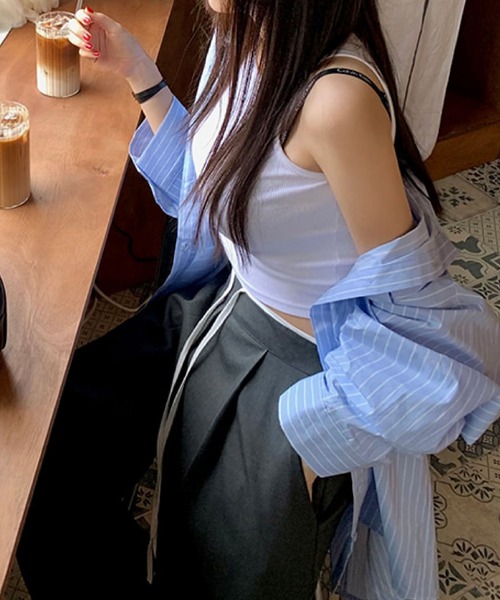 2ly2(トゥーリートゥー)の「ゆったりシルエットのワイドパンツ(その他パンツ・レディース・ブラック/グレー・FREE)」の10枚目の写真