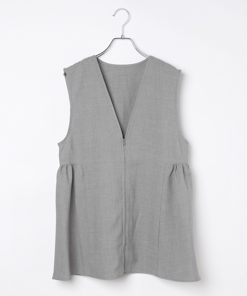 LEPSIM（レプシィム）の「ハニカムドビーベスト　572590（ベスト・レディース・ブラック/グレー/カーキブラウン・FREE）」の21枚目の写真