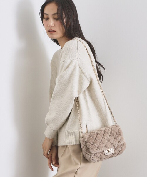 OPAQUE.CLIP（オペークドットクリップ）の「パフィーキルティングチェーンショルダーバッグ（ショルダーバッグ・レディース・ブラック/ブラック系1/オフホワイト/シルバー系その他7/ホワイト系9/ベージュ系6・00）」の19枚目の写真