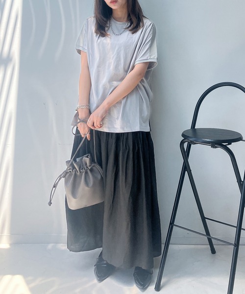 AS KNOW AS plus（アズノゥアズプラス）の「♪アソートデザイン 切替えギャザーロングスカート（スカート・レディース・カーキ/ブラウン系その他/レッド系その他/チャコールグレー/ブラック系その他/ブラック系その他2/ネイビー系/レッド系その他2/オレンジ系・FREE）」の15枚目の写真