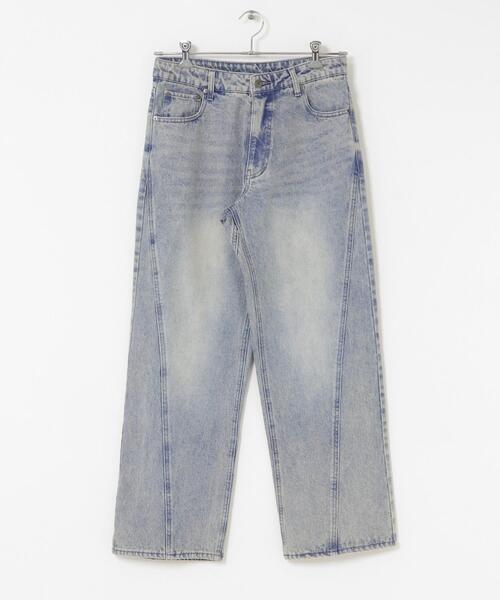 SENSE OF PLACE by URBAN RESEARCH(センスオブプレイスバイアーバンリサーチ)の「ツイストデニムワイドパンツ(デニムパンツ・メンズ・グリーン/ライトインディゴブルー・MEDIUM/LARGE)」の18枚目の写真