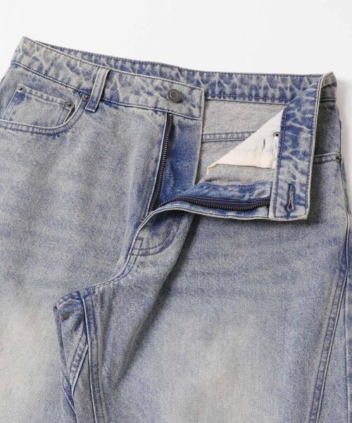 SENSE OF PLACE by URBAN RESEARCH(センスオブプレイスバイアーバンリサーチ)の「ツイストデニムワイドパンツ(デニムパンツ・メンズ・グリーン/ライトインディゴブルー・MEDIUM/LARGE)」の19枚目の写真