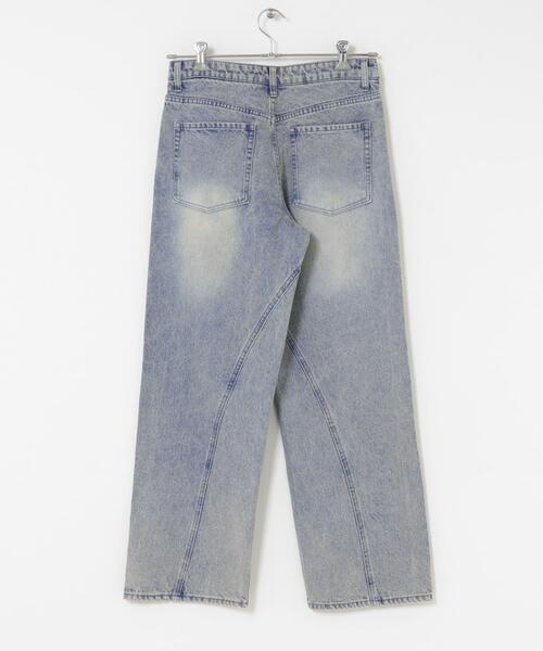 SENSE OF PLACE by URBAN RESEARCH(センスオブプレイスバイアーバンリサーチ)の「ツイストデニムワイドパンツ(デニムパンツ・メンズ・グリーン/ライトインディゴブルー・MEDIUM/LARGE)」の20枚目の写真