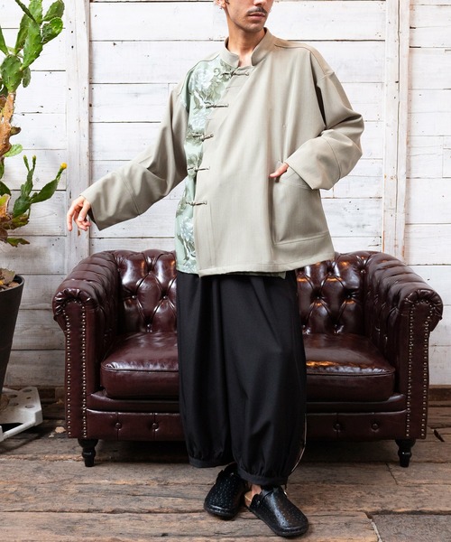 チャイハネ(チャイハネ)の「【チャイハネ】スラミアチャイナボタンMEN'Sトップス(その他トップス・メンズ・ブラック/ベージュ/ブラック系その他/カーキ・FREE)」の10枚目の写真