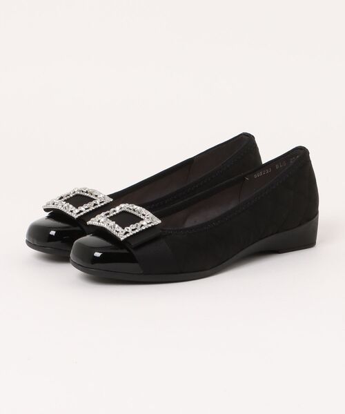 Bridget Birkin(ブリジットバーキン)の「【Bridget Birkin Walk】キルティングビジューリボンウォーキングパンプス(555233)(パンプス・レディース・ベージュ/ブラック/ブラック系その他・23/24.5/23.5/24/22.5)」の7枚目の写真