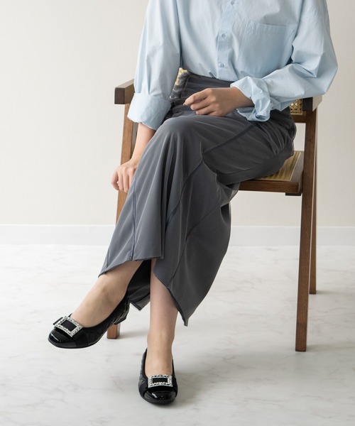 Bridget Birkin(ブリジットバーキン)の「【Bridget Birkin Walk】キルティングビジューリボンウォーキングパンプス(555233)(パンプス・レディース・ベージュ/ブラック/ブラック系その他・23/24.5/23.5/24/22.5)」の9枚目の写真