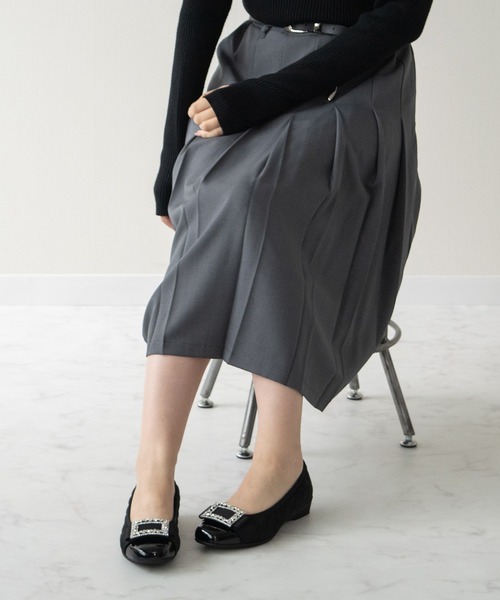 Bridget Birkin(ブリジットバーキン)の「【Bridget Birkin Walk】キルティングビジューリボンウォーキングパンプス(555233)(パンプス・レディース・ベージュ/ブラック/ブラック系その他・23/24.5/23.5/24/22.5)」の11枚目の写真