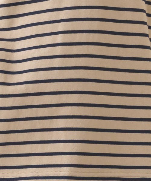 OMNES(オムネス)の「キッズコットン長袖ボーダーTシャツ(Tシャツ/カットソー・キッズ・ベージュ系その他2/ベージュ系その他/マルチ/ブラウン系その他/ベージュ系その他3/ホワイト×ピンク/ベージュ×ブラック/ホワイト×ネイビー・SMALL/LARGE/MEDIUM)」の3枚目の写真