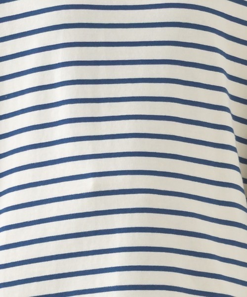 OMNES(オムネス)の「キッズコットン長袖ボーダーTシャツ(Tシャツ/カットソー・キッズ・ベージュ系その他2/ベージュ系その他/マルチ/ブラウン系その他/ベージュ系その他3/ホワイト×ピンク/ベージュ×ブラック/ホワイト×ネイビー・SMALL/LARGE/MEDIUM)」の4枚目の写真