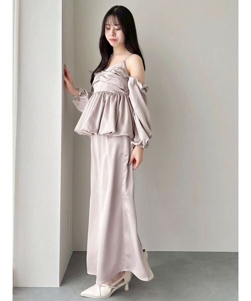 dazzlin（ダズリン）の「サテンナロースリットスカート（スカート・レディース・チャコールグレー/ピンク/その他1・SMALL/MEDIUM）」の11枚目の写真