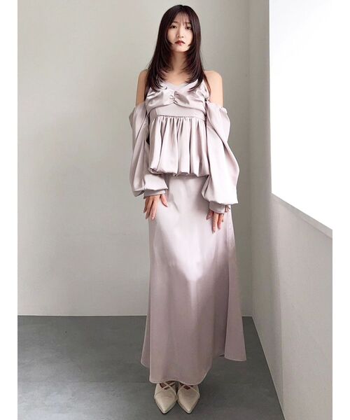 dazzlin（ダズリン）の「サテンナロースリットスカート（スカート・レディース・チャコールグレー/ピンク/その他1・SMALL/MEDIUM）」の15枚目の写真