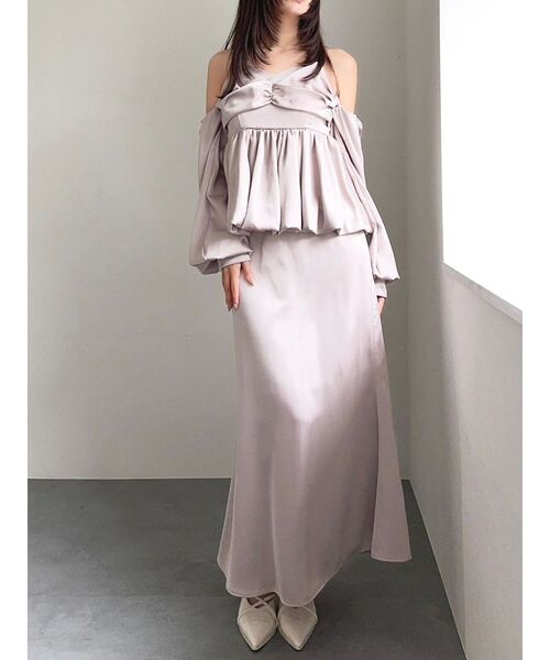 dazzlin（ダズリン）の「サテンナロースリットスカート（スカート・レディース・チャコールグレー/ピンク/その他1・SMALL/MEDIUM）」の16枚目の写真