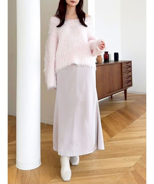 dazzlin（ダズリン）の「サテンナロースリットスカート（スカート・レディース・チャコールグレー/ピンク/その他1・SMALL/MEDIUM）」の18枚目の写真