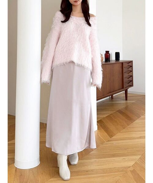 dazzlin（ダズリン）の「サテンナロースリットスカート（スカート・レディース・チャコールグレー/ピンク/その他1・SMALL/MEDIUM）」の19枚目の写真