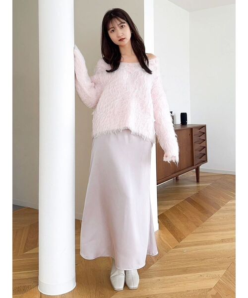 dazzlin（ダズリン）の「サテンナロースリットスカート（スカート・レディース・チャコールグレー/ピンク/その他1・SMALL/MEDIUM）」の20枚目の写真