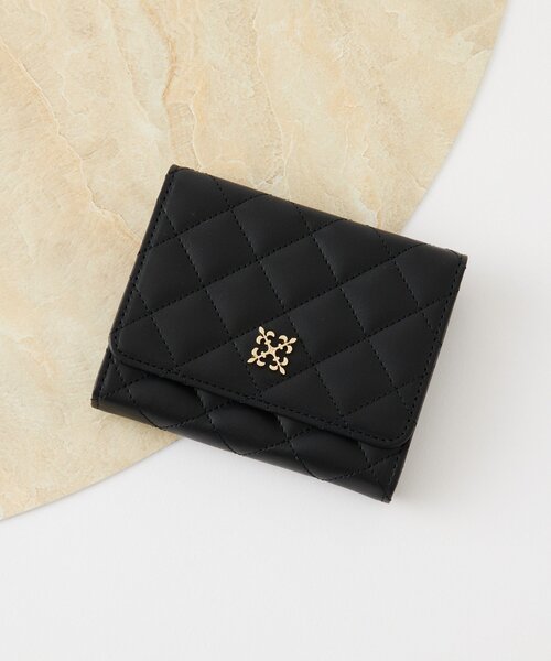 russet／キルティングレザー二つ折りウォレット（ブラック） キルティングレザー二つ折りウォレット（財布）｜russet（ラシット）の