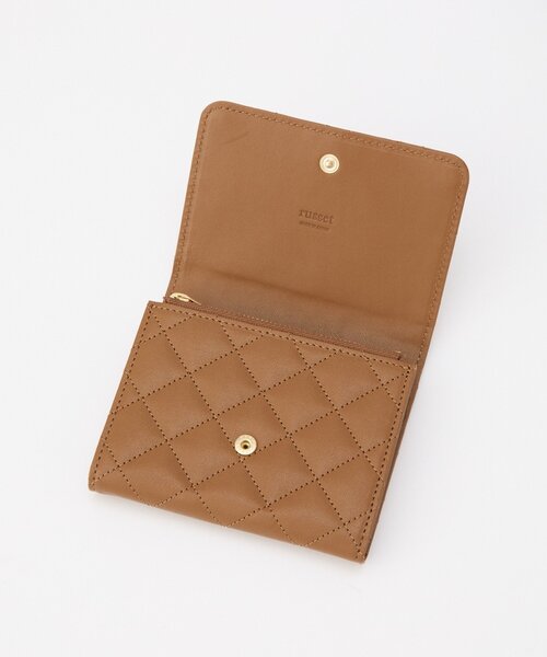セール】【再値下げ】キルティングレザー二つ折りウォレット（財布