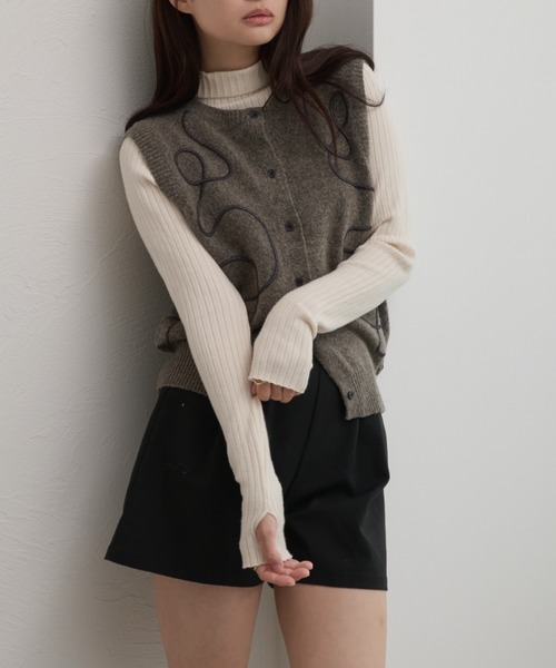 セール】ニュアンスコードニットベスト（ベスト）｜raffime