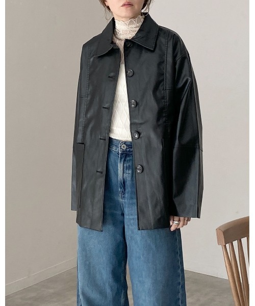 FORES THE ART カウレザー カバーオール ジャケット FORES THE ART カウレザー カバーオール ジャケット - メルカリ