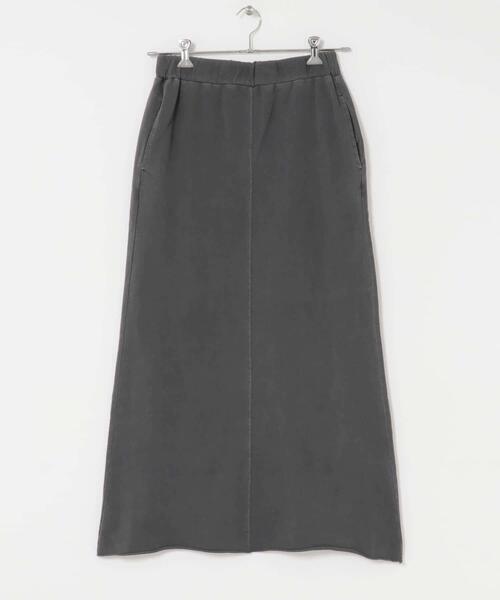 ITEMS URBANRESEARCH（アイテムズ アーバンリサーチ）の「ピグメントスウェットロングスカート（スカート・レディース・ブラック/ブラウン・FREE）」の6枚目の写真