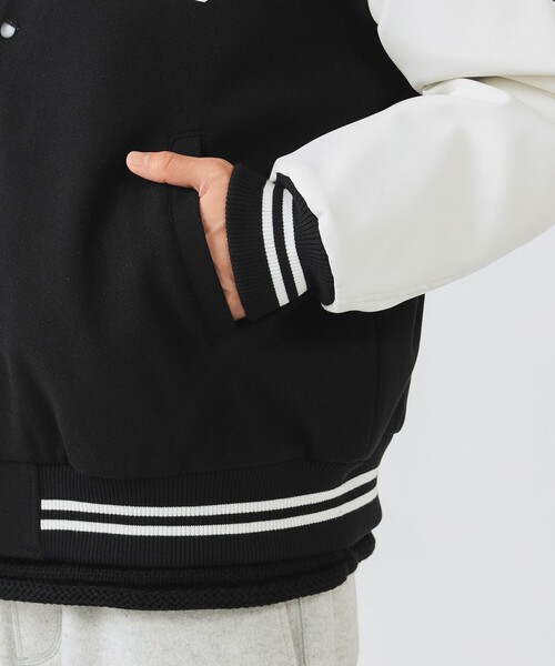 BEAMS HEART（ビームスハート）の「【完売間近】バーシティー ジャケット/Varsity Jacket（ビッグシルエット・ストリート）（ブルゾン・メンズ・ネイビー/ブラック・SMALL/MEDIUM/LARGE）」の11枚目の写真