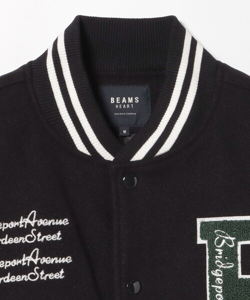 BEAMS HEART（ビームスハート）の「【完売間近】バーシティー ジャケット/Varsity Jacket（ビッグシルエット・ストリート）（ブルゾン・メンズ・ネイビー/ブラック・SMALL/MEDIUM/LARGE）」の14枚目の写真