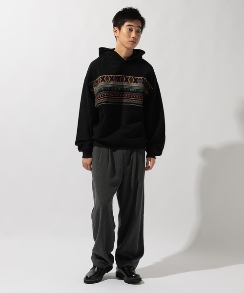 niko and...（ニコアンド）の「パネル切り替えパーカー（パーカー・メンズ・ブラック/アイボリー・LARGE/MEDIUM）」の14枚目の写真