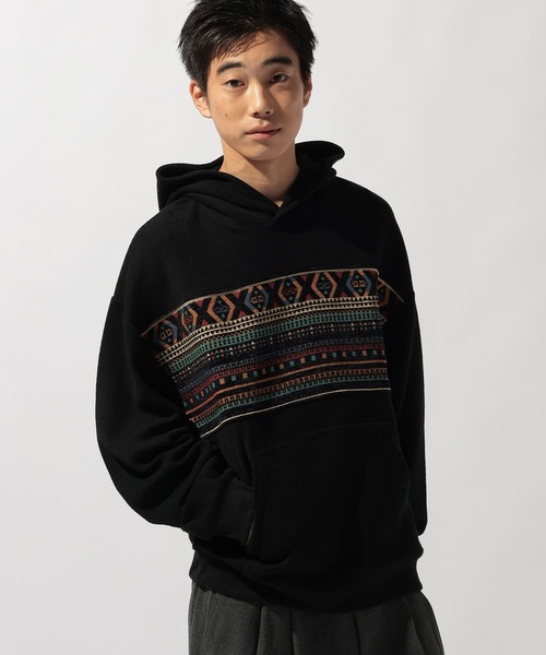 niko and...（ニコアンド）の「パネル切り替えパーカー（パーカー・メンズ・ブラック/アイボリー・LARGE/MEDIUM）」の16枚目の写真