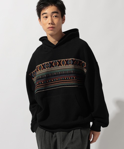 niko and...（ニコアンド）の「パネル切り替えパーカー（パーカー・メンズ・ブラック/アイボリー・LARGE/MEDIUM）」の17枚目の写真