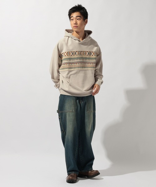 niko and...（ニコアンド）の「パネル切り替えパーカー（パーカー・メンズ・ブラック/アイボリー・LARGE/MEDIUM）」の19枚目の写真