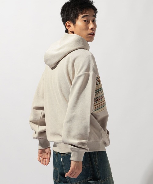 niko and...（ニコアンド）の「パネル切り替えパーカー（パーカー・メンズ・ブラック/アイボリー・LARGE/MEDIUM）」の21枚目の写真