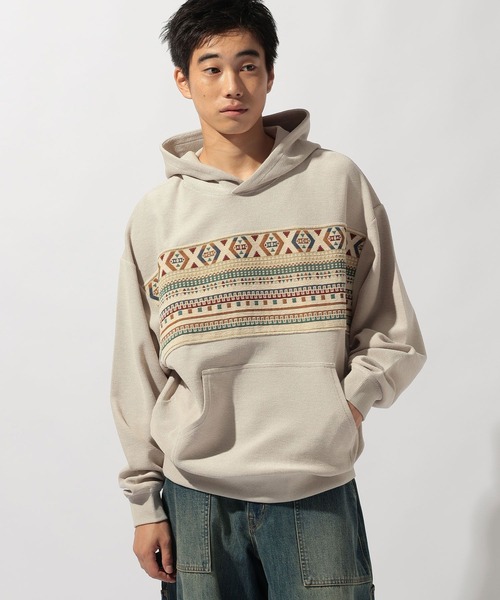 niko and...（ニコアンド）の「パネル切り替えパーカー（パーカー・メンズ・ブラック/アイボリー・LARGE/MEDIUM）」の20枚目の写真