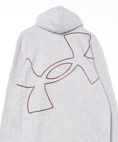 UNDER ARMOUR（アンダーアーマー）の「【別注】アンダーアーマー  UAライバルフリース フーディー 限定コラボ（パーカー・メンズ・グレー/カーキ/ブラック・S/M/L/LL/3L）」の5枚目の写真